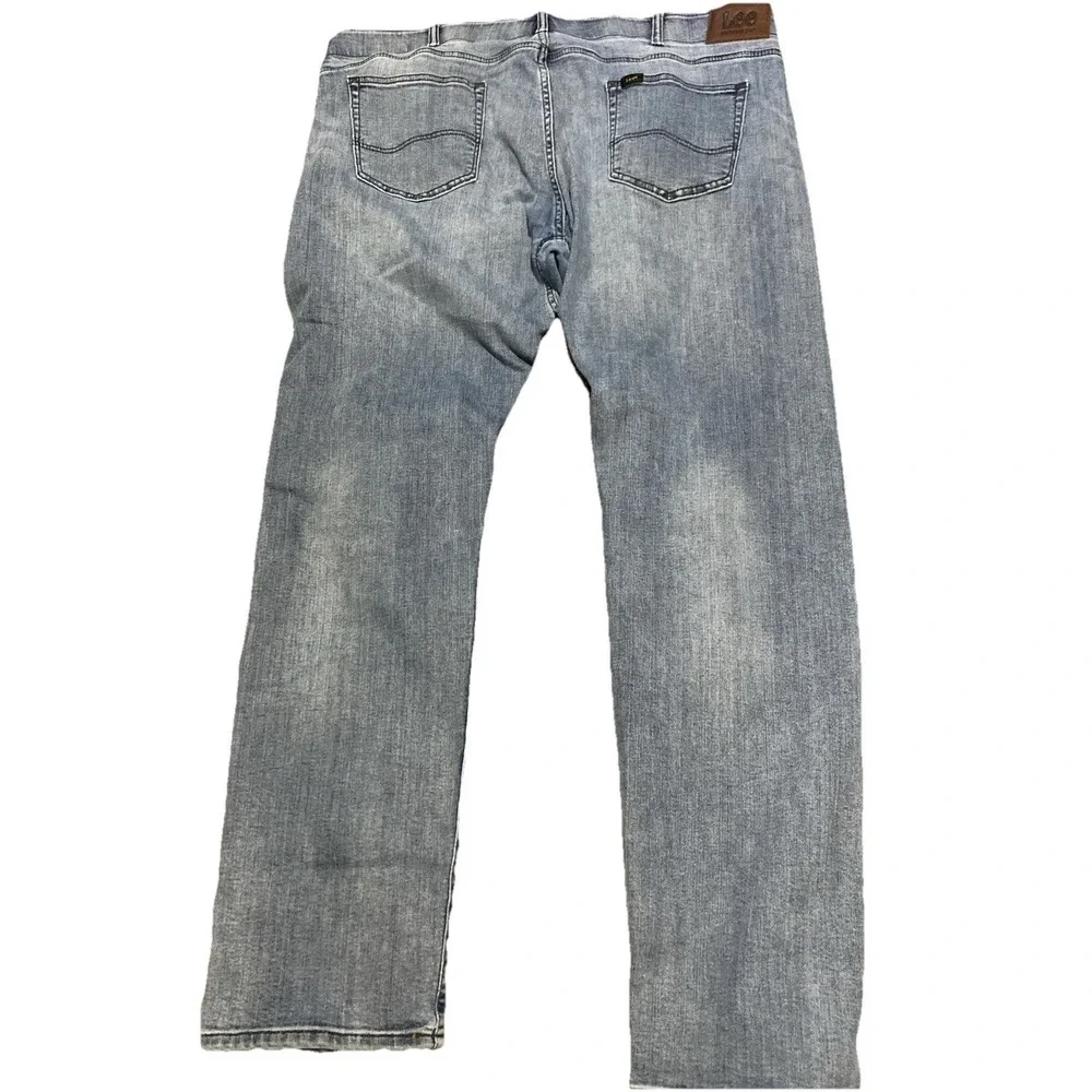Lee Extreme Motion Slim Fit Straight Leg Jeans Men's 42x32 Light Wash Stretch